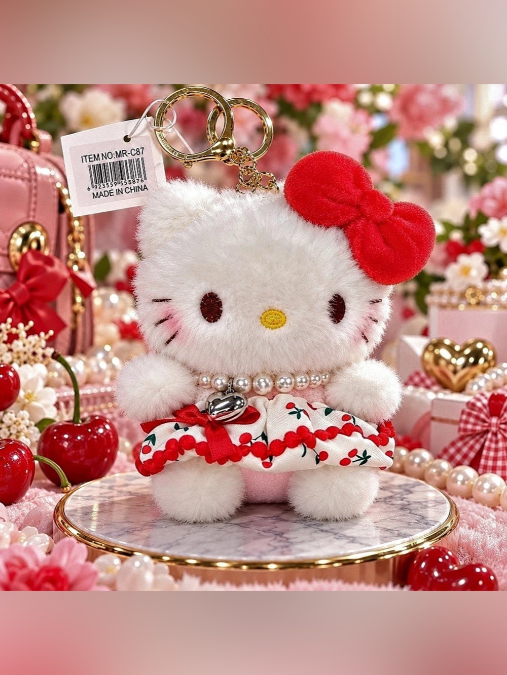 Sanrio Hello Kitty Plush Keychain Bag Charm NWT